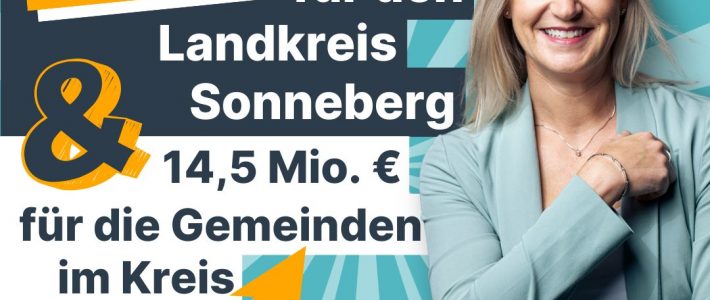Abb: zeigt Beate Meißner die 12,4 Mio. Euro für den Landkreis Sonneberg erkämpft hat