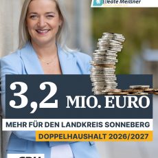 CDU-Landtagsfraktion stärkt Landkreis Sonneberg 3,2 Mio. Euro