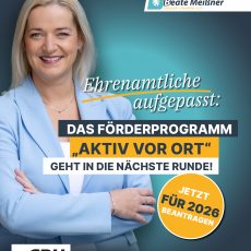 Rekordbilanz für „Aktiv vor Ort“ – Beantragung startet erneut Ehrenamtliche Förderung - Aktiv vor Ort - Beate Meißner